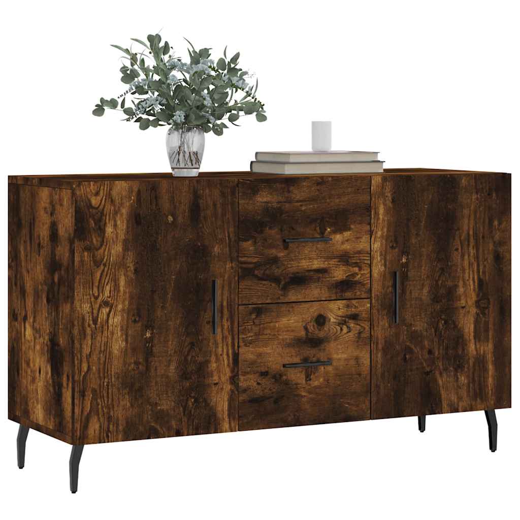 Komoda boja dimljenog hrasta 100 x 36 x 60 cm konstruirano drvo Smeđa