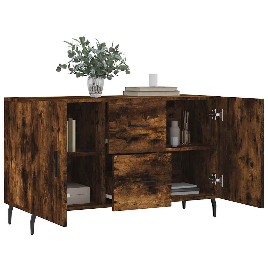 Komoda boja dimljenog hrasta 100 x 36 x 60 cm konstruirano drvo Smeđa