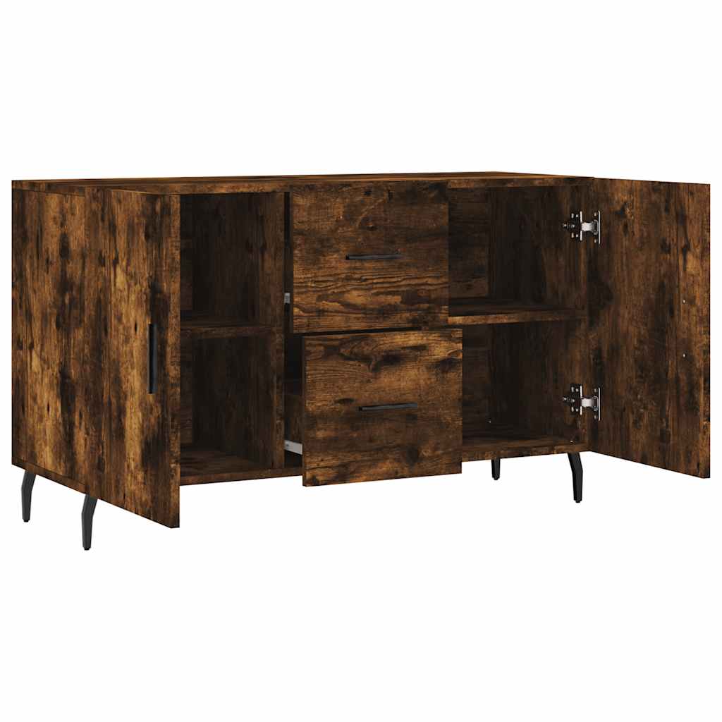 Komoda boja dimljenog hrasta 100 x 36 x 60 cm konstruirano drvo Smeđa