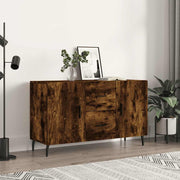 Komoda boja dimljenog hrasta 100 x 36 x 60 cm konstruirano drvo Smeđa