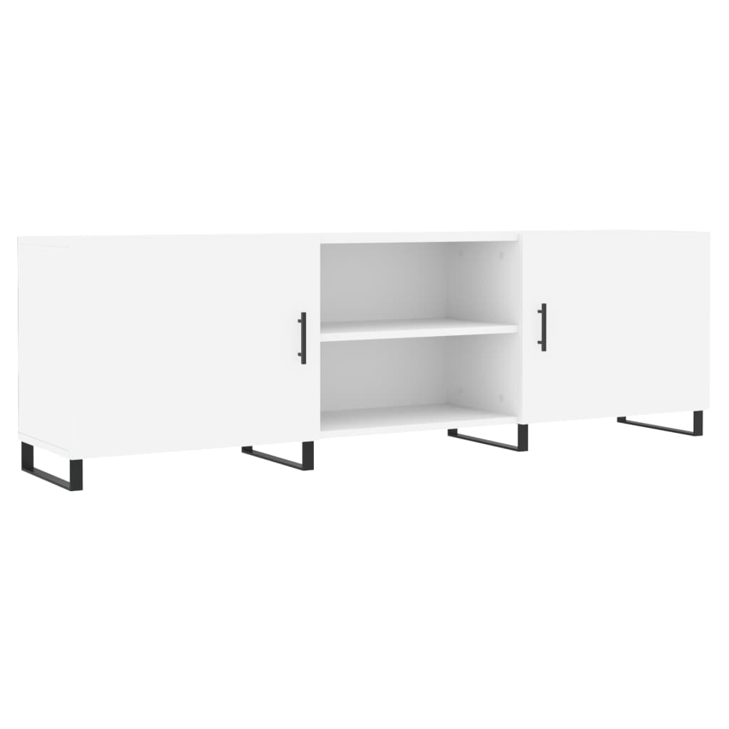 TV ormarić bijeli 150 x 30 x 50 cm od konstruiranog drva Bijela