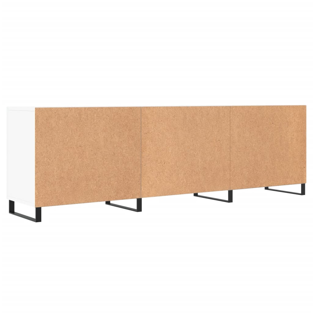 TV ormarić bijeli 150 x 30 x 50 cm od konstruiranog drva Bijela
