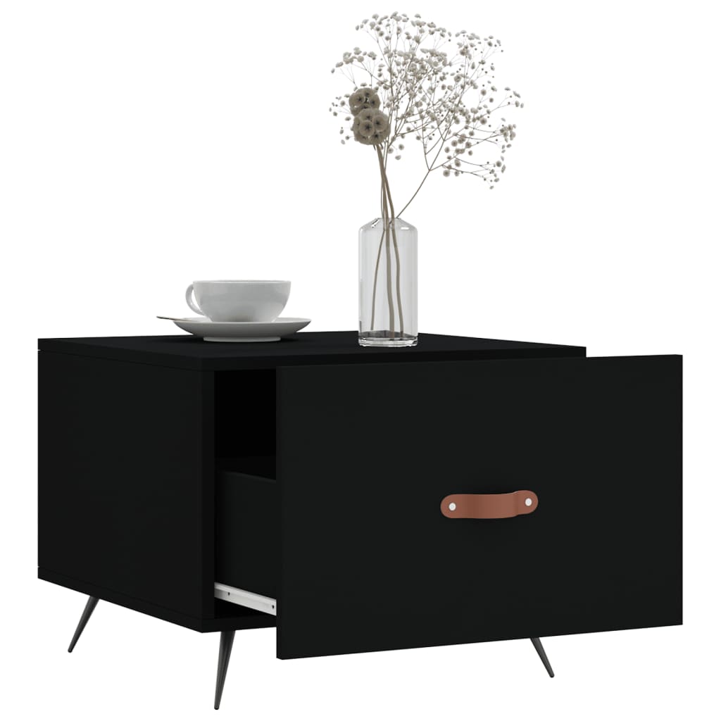 Stolići za kavu 2 kom crni 50x50x40 cm od konstruiranog drva Crna