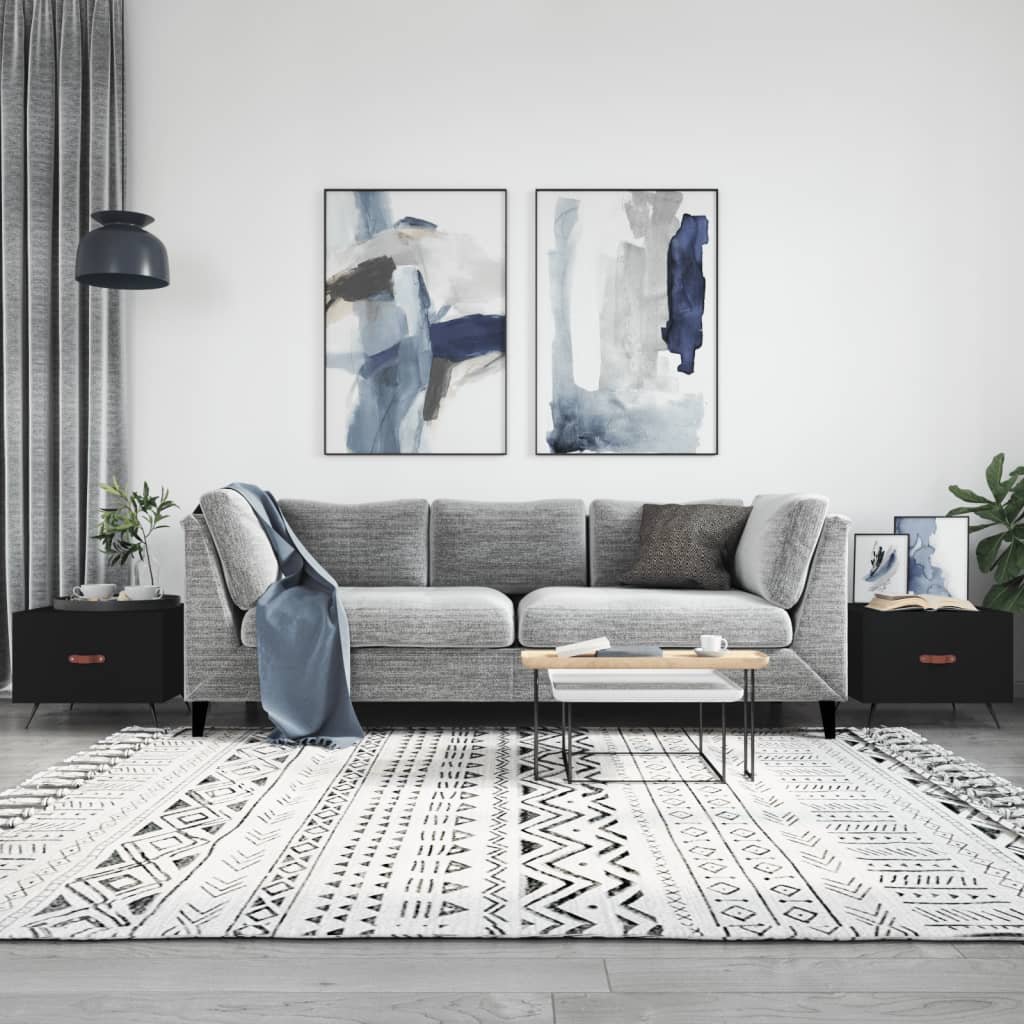 Stolići za kavu 2 kom crni 50x50x40 cm od konstruiranog drva Crna