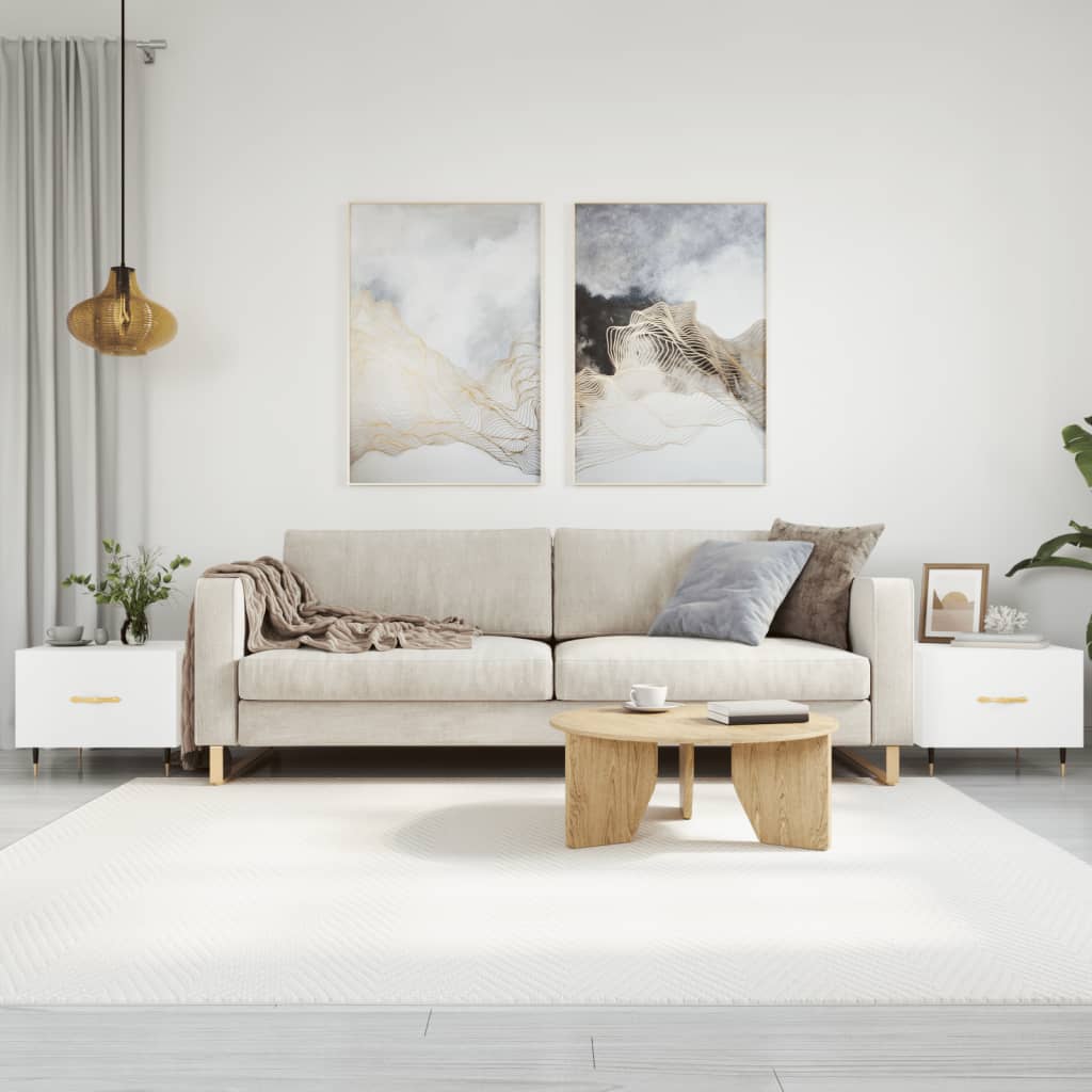 Stolići za kavu 2 kom bijeli 50x50x40 cm od konstruiranog drva Bijela