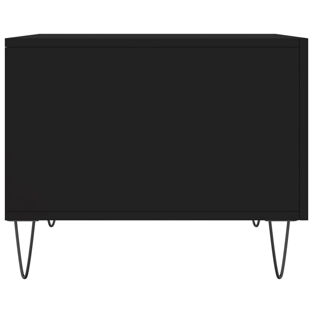 Stolić za kavu crni 50 x 50 x 40 cm od konstruiranog drva Crna