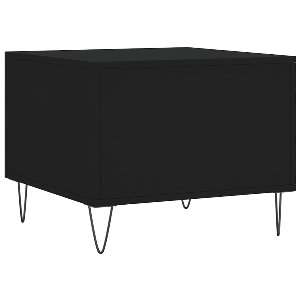 Stolić za kavu crni 50 x 50 x 40 cm od konstruiranog drva Crna
