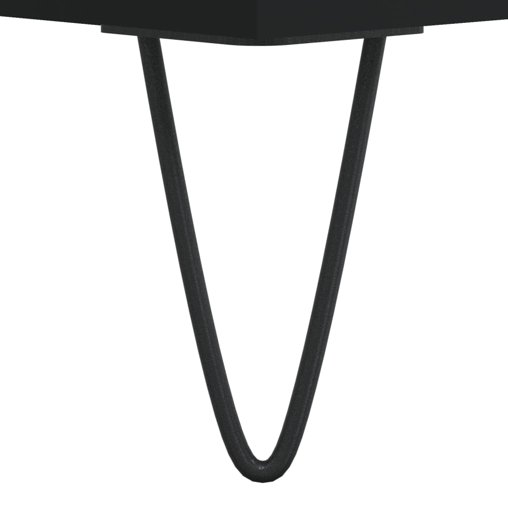Stolić za kavu crni 50 x 50 x 40 cm od konstruiranog drva Crna