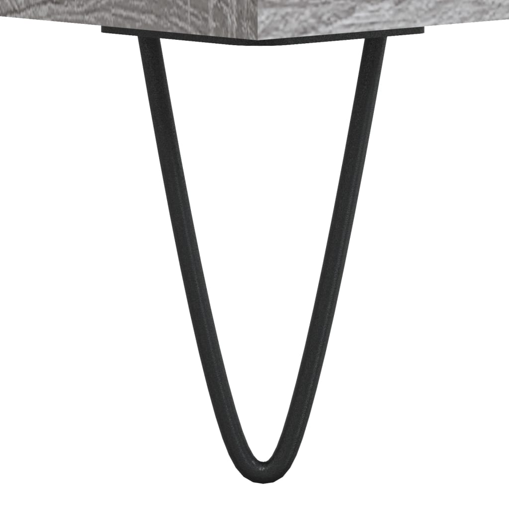 Visoka komoda siva boja hrasta 69,5x31x115 cm konstruirano drvo