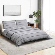 Set posteljine za poplun sivi 240x220 cm pamučni