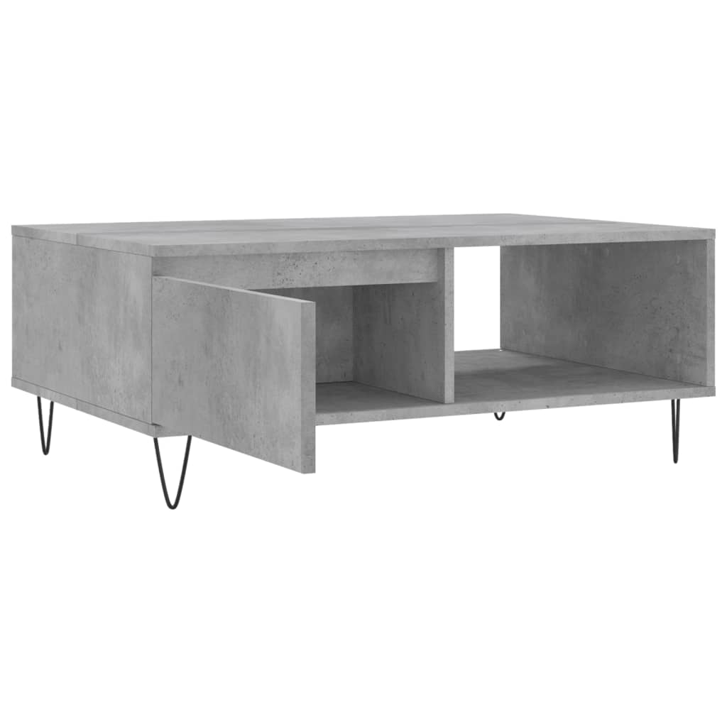 Stolić za kavu boja betona 90 x 60 x 35 cm konstruirano drvo Siva