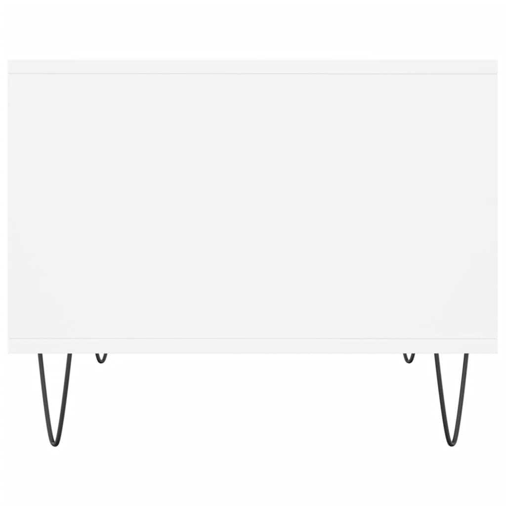 Stolić za kavu bijeli 60 x 50 x 40 cm od konstruiranog drva Bijela