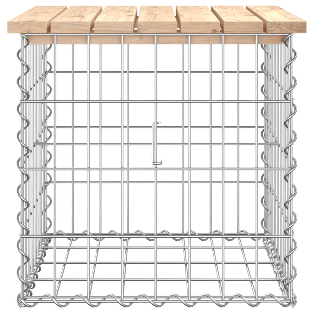 Vrtna klupa s gabionskim dizajnom 43x44x42 cm masivna borovina