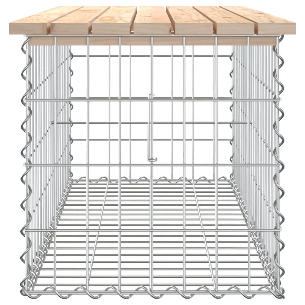 Vrtna klupa s gabionskim dizajnom 103x44x42 cm masivna borovina