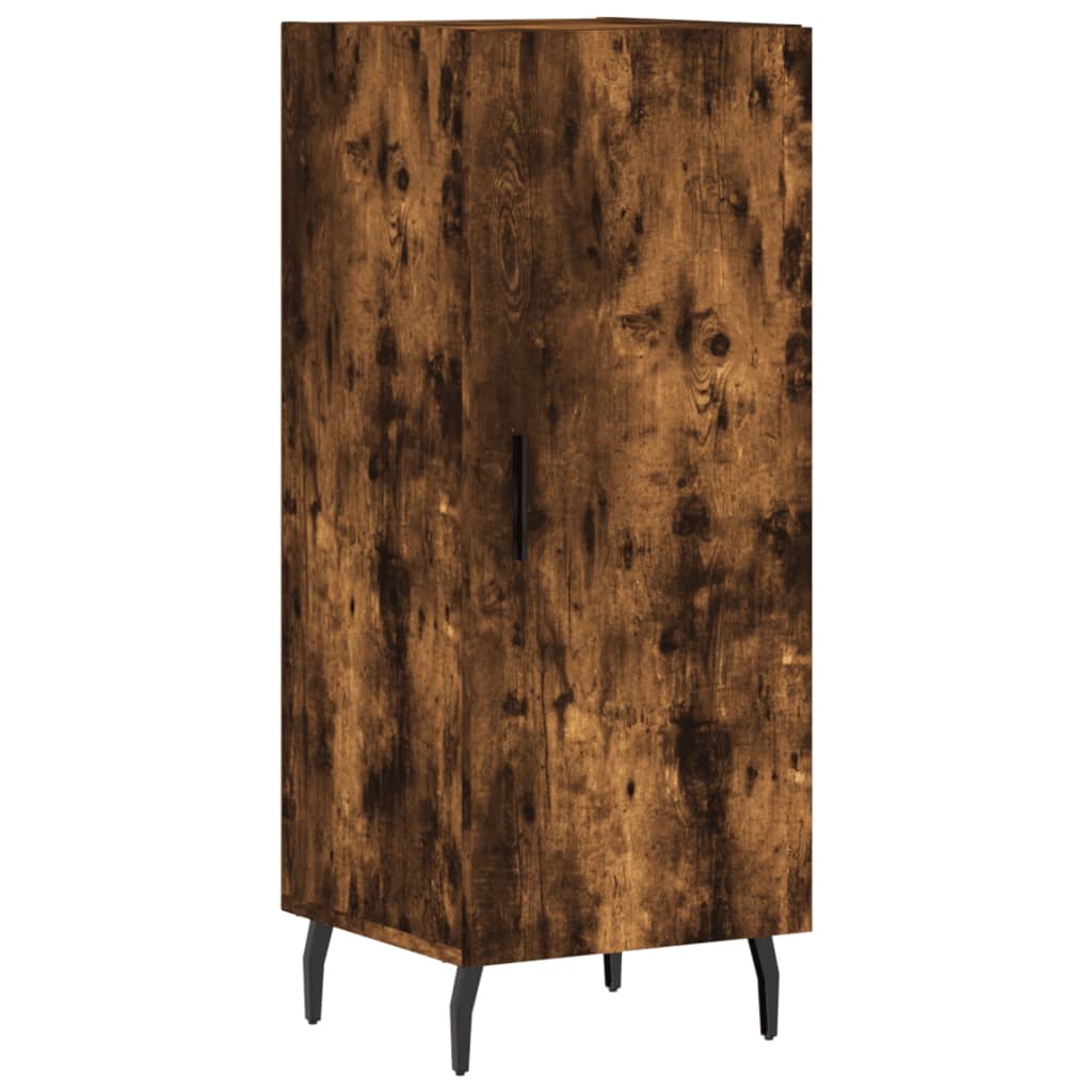 Visoka komoda dimljeni hrast 34,5x34x180cm konstruiranog drva Smeđa