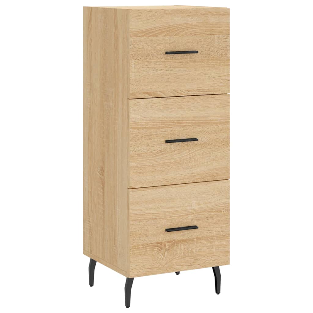 Visoka komoda hrasta sonome 34,5x34x180cm od konstruiranog drva Smeđa