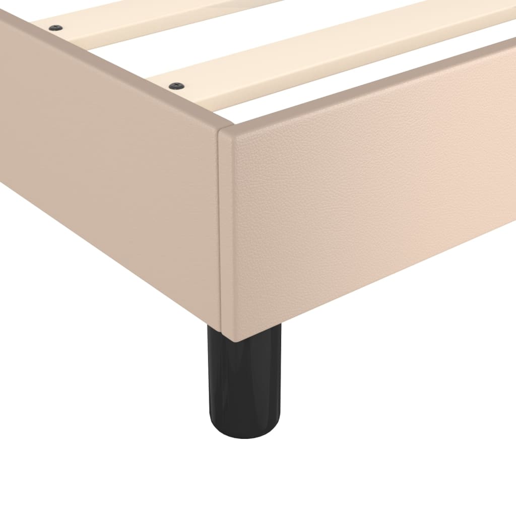 Krevet box spring s madracem cappuccino 200x200cm umjetna koža