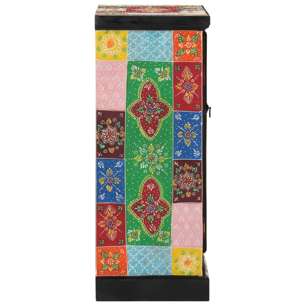 Ručno obojena komoda s vratima 53x30x75 cm masivno drvo manga