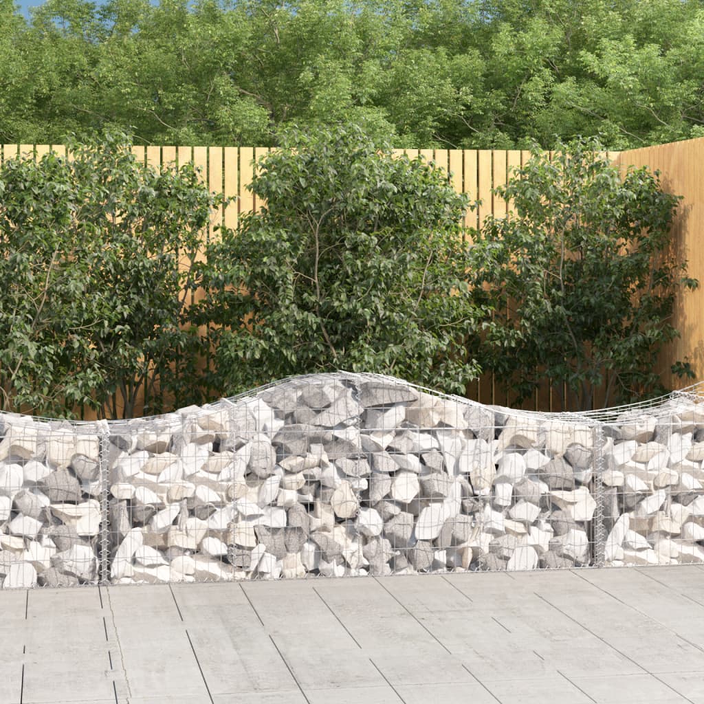 Lučne gabionske košare 25 kom 200x50x60/80 cm pocinčano željezo