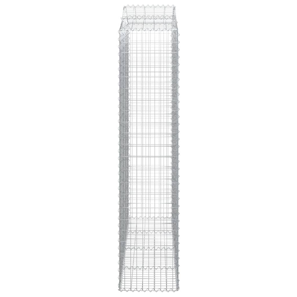 Lučne gabionske košare 8 kom 200x50x220/240cm pocinčano željezo