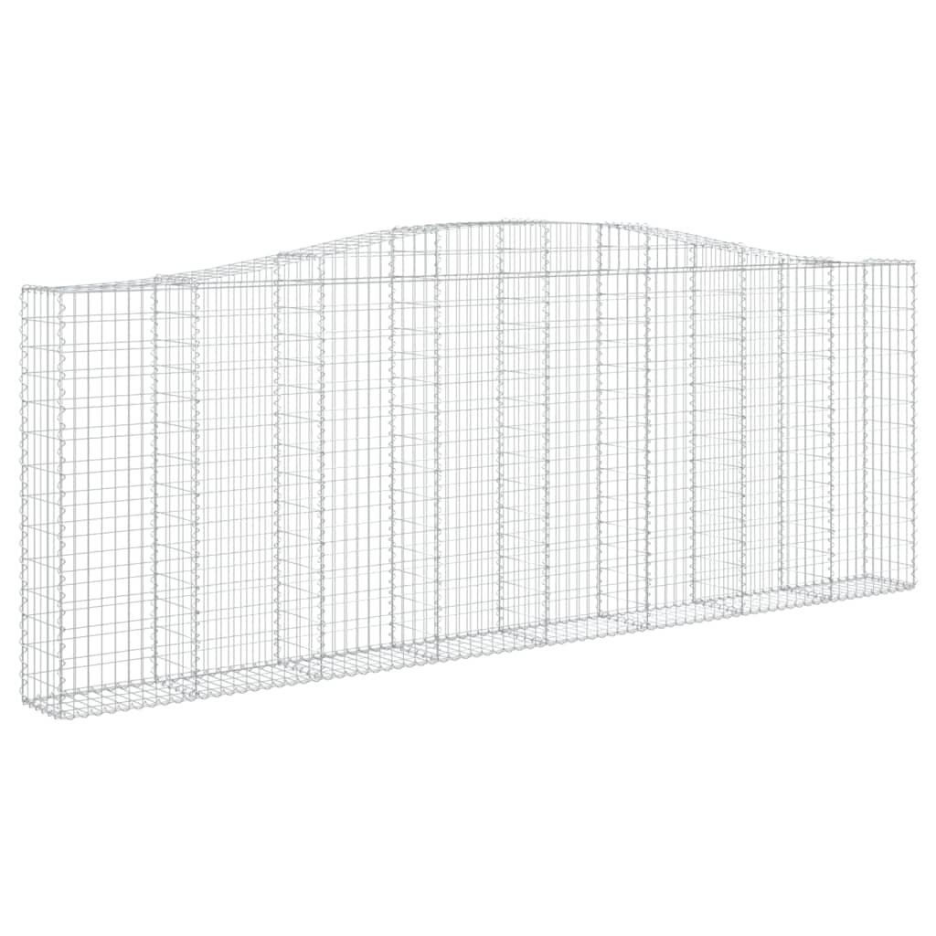 Lučne gabionske košare 5 kom 400x30x40/60 cm pocinčano željezo Srebrna 400 x 30 x 140/160 cm