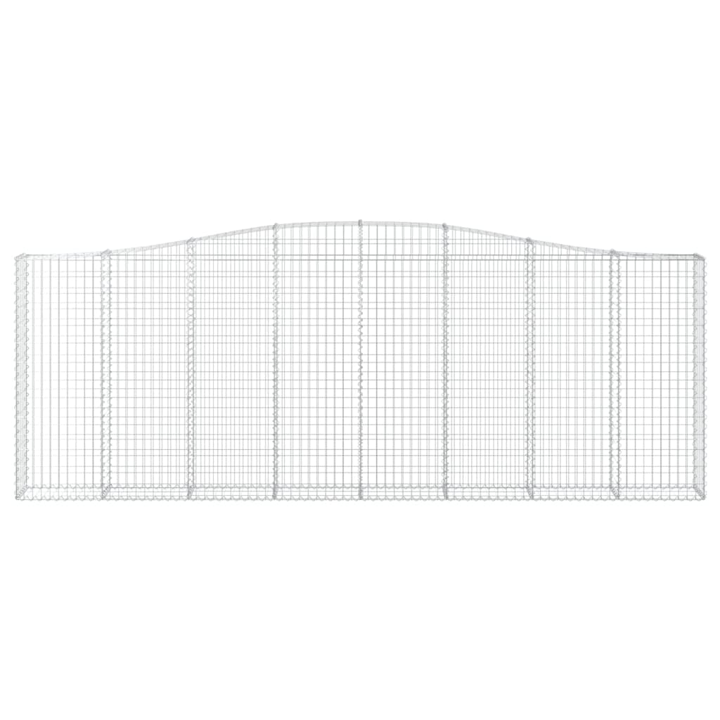 Lučne gabionske košare 5 kom 400x30x40/60 cm pocinčano željezo Srebrna 400 x 30 x 140/160 cm