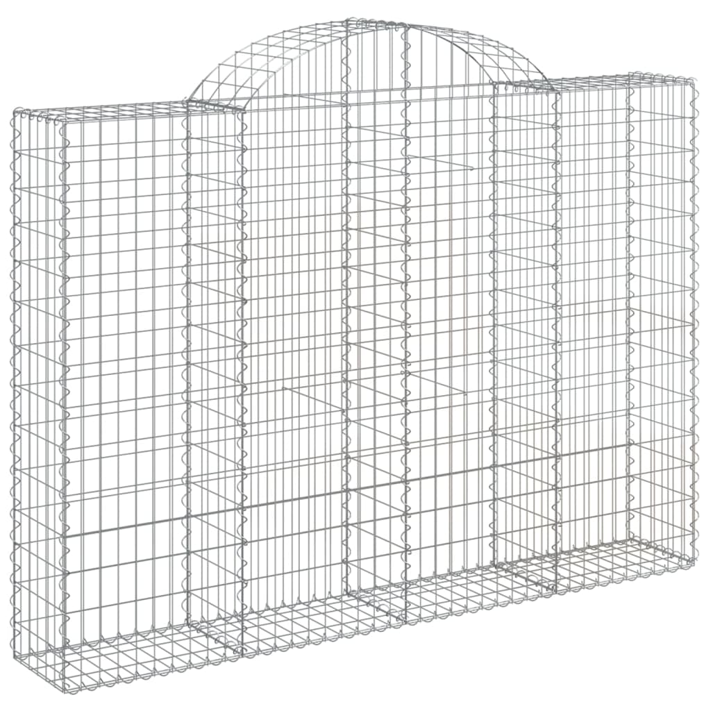 Lučne gabionske košare 7 kom 200x30x40/60 cm pocinčano željezo Srebrna 200 x 30 x 140/160 cm
