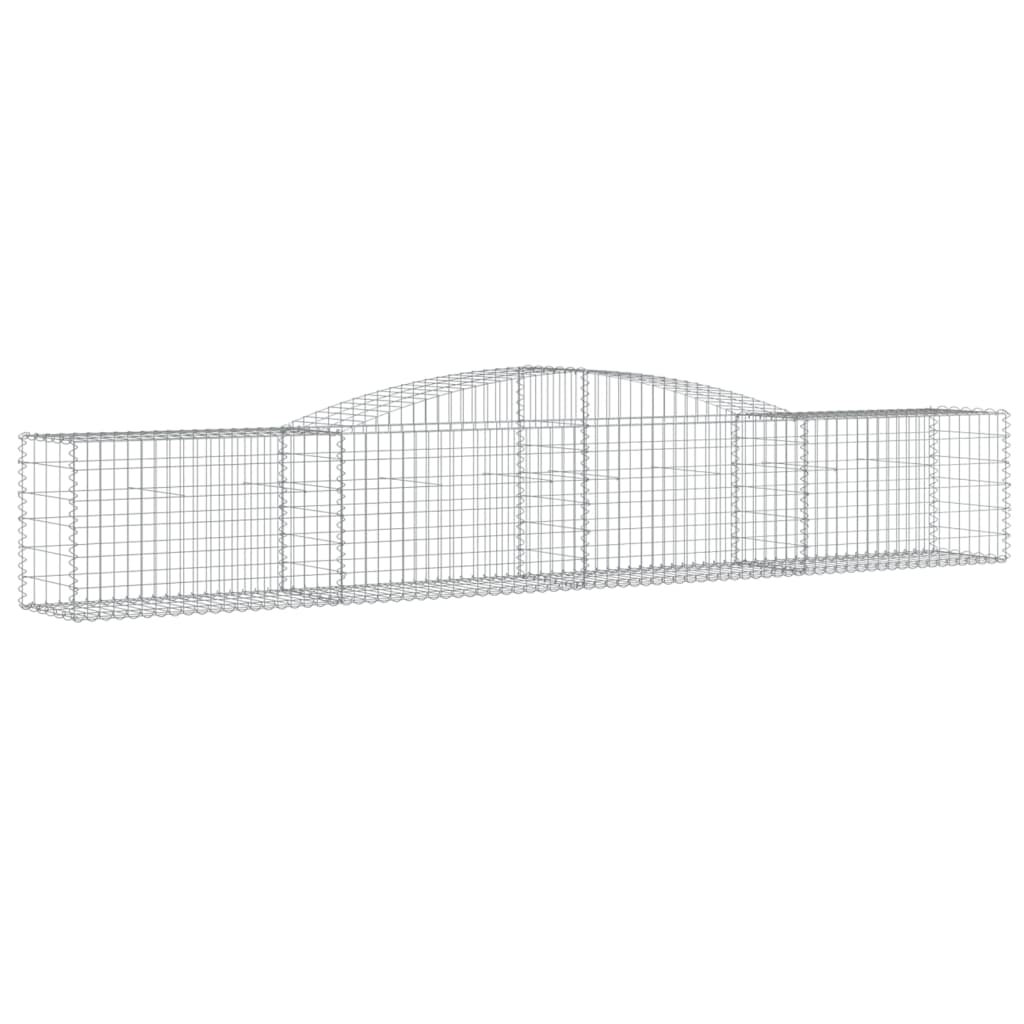 Lučne gabionske košare 2 kom 400x50x60/80 cm pocinčano željezo