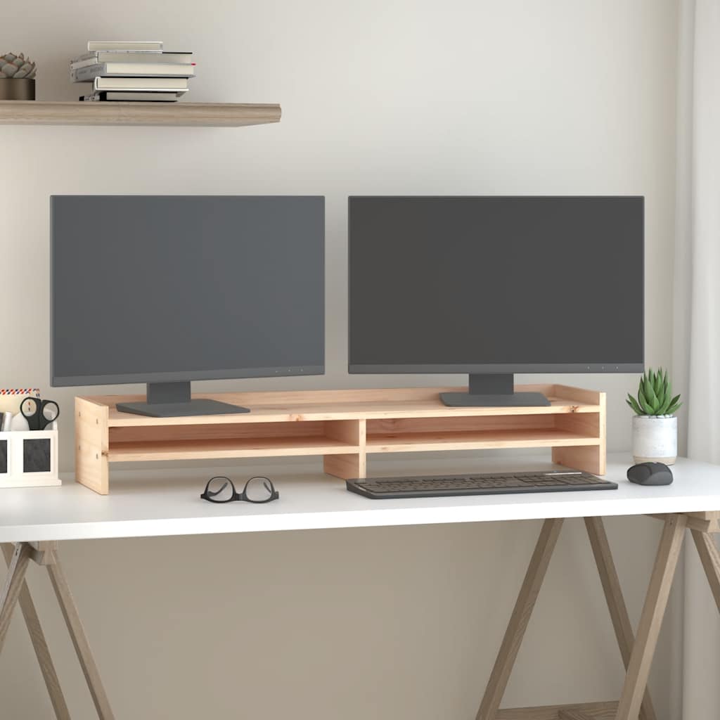 Stalak za monitor 100 x 24 x 16 cm od masivne borovine