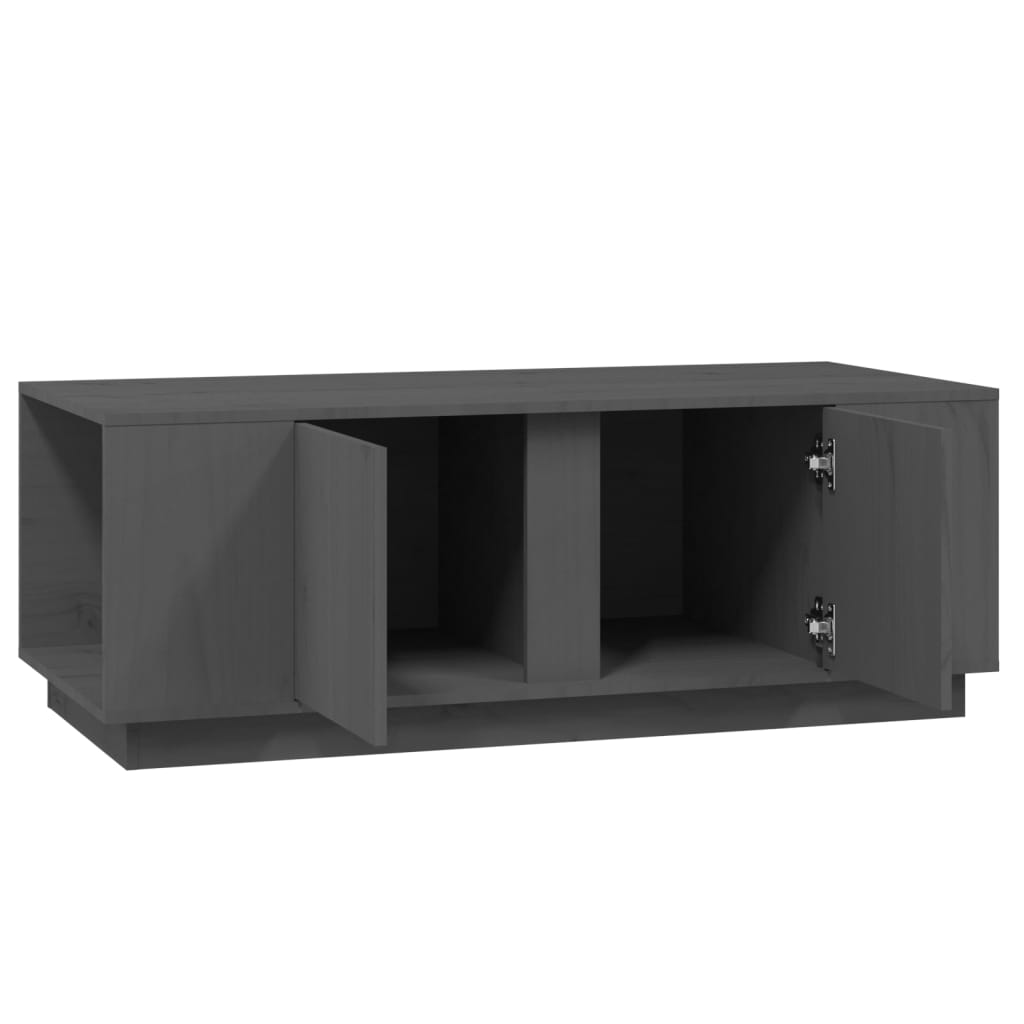 Stolić za kavu sivi 110 x 50 x 40 cm od masivne borovine