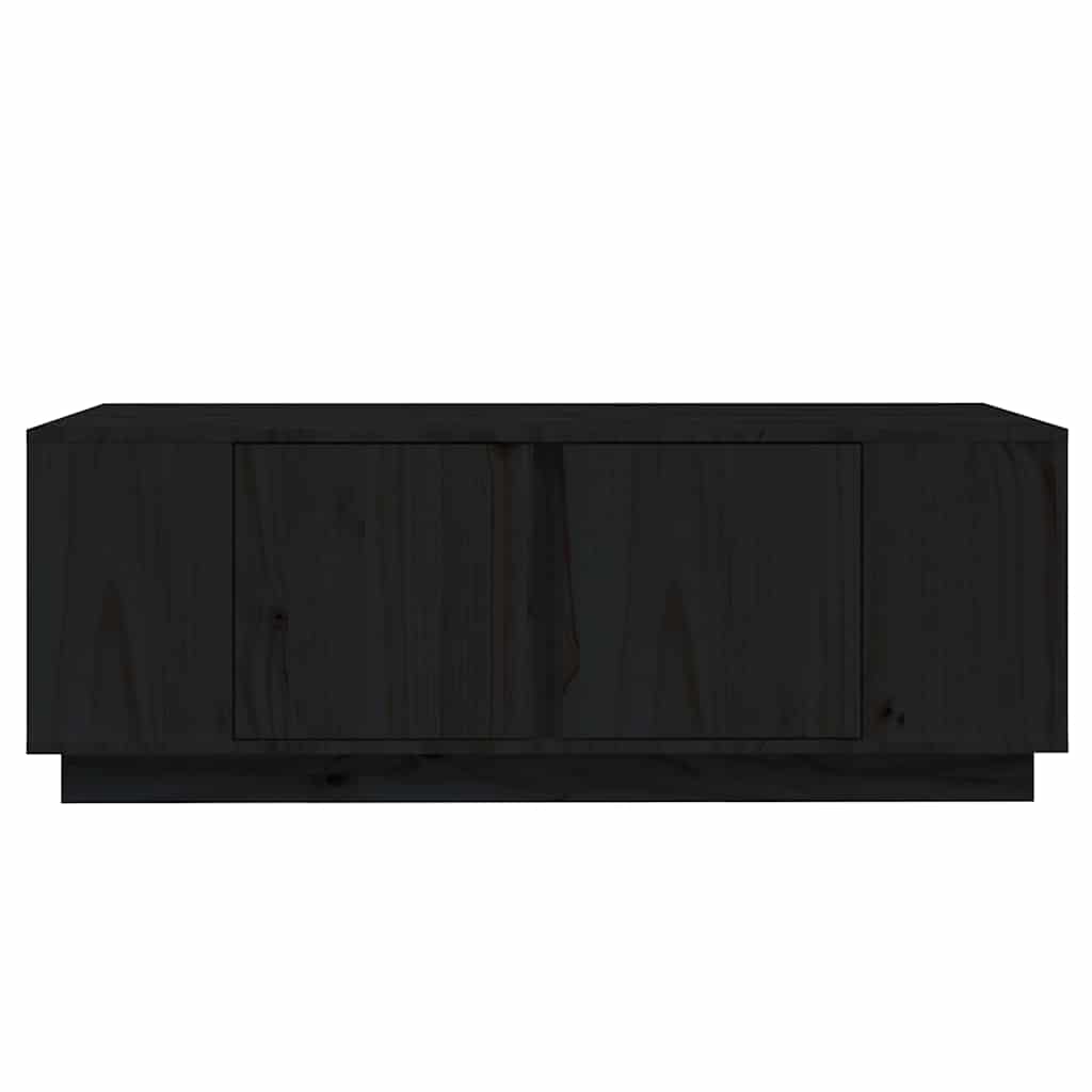 Stolić za kavu crni 110 x 50 x 40 cm od masivne borovine Crna