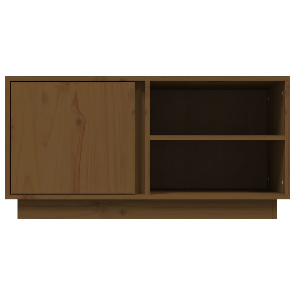 TV ormarić smeđa boja meda 80x34x40,5 cm od masivne borovine