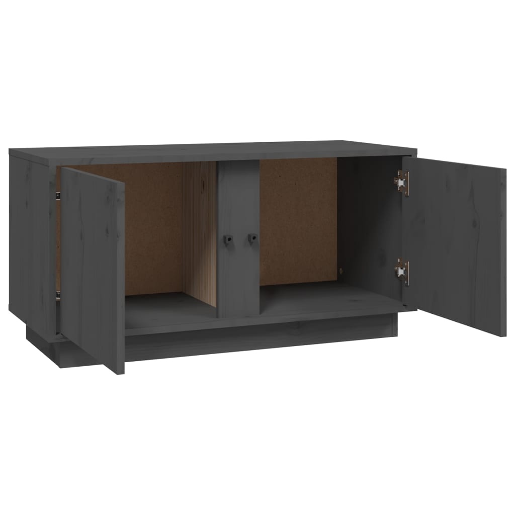TV ormarić sivi 80 x 35 x 40,5 cm od masivne borovine