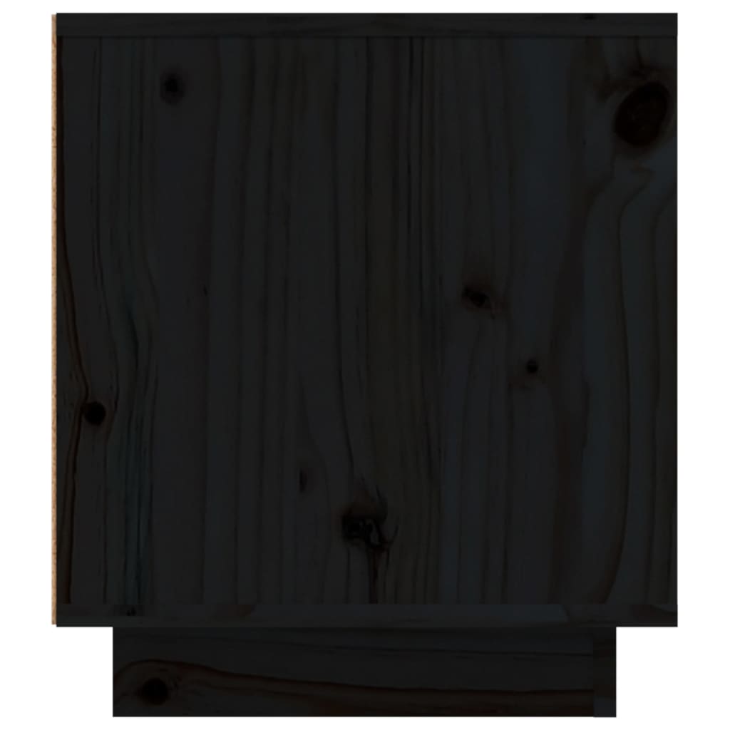 TV ormarić crni 110 x 35 x 40,5 cm od masivne borovine