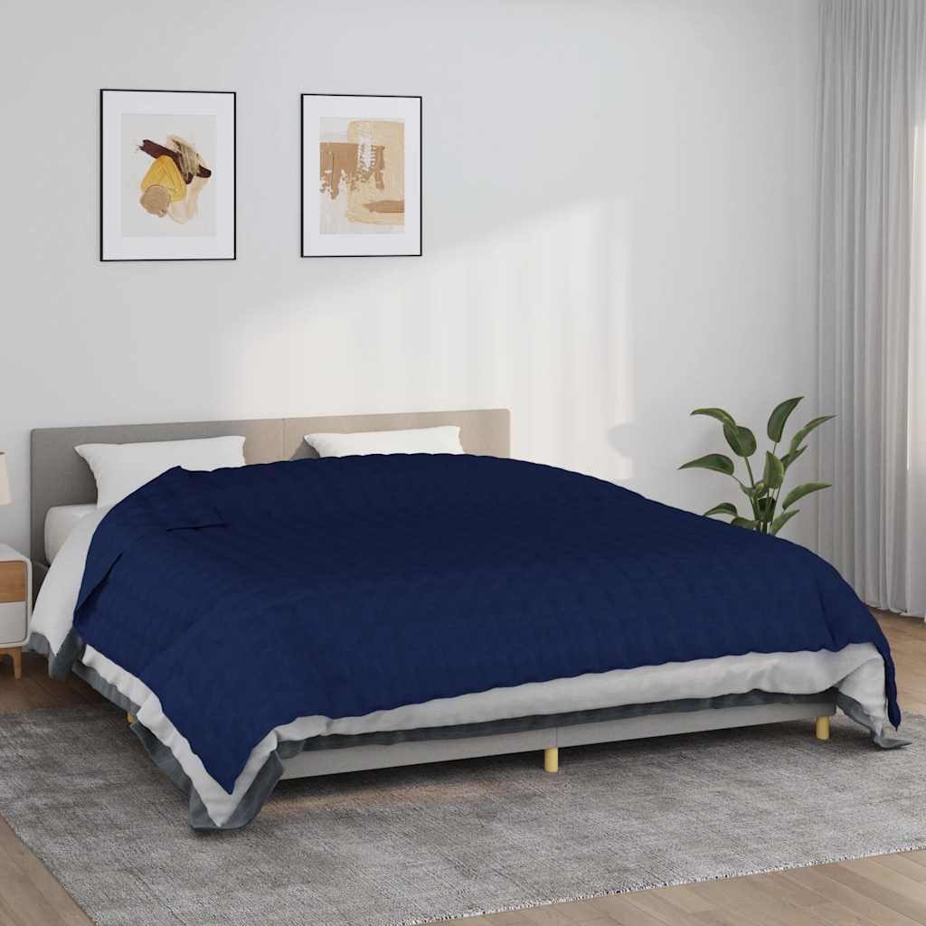 Teška deka plava 220x260 cm 15 kg od tkanine