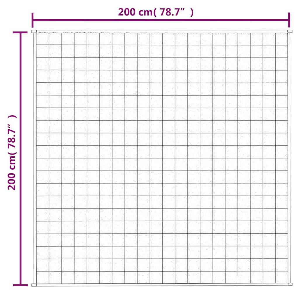 Teška deka svijetla krem 200x200 cm 9 kg od tkanine