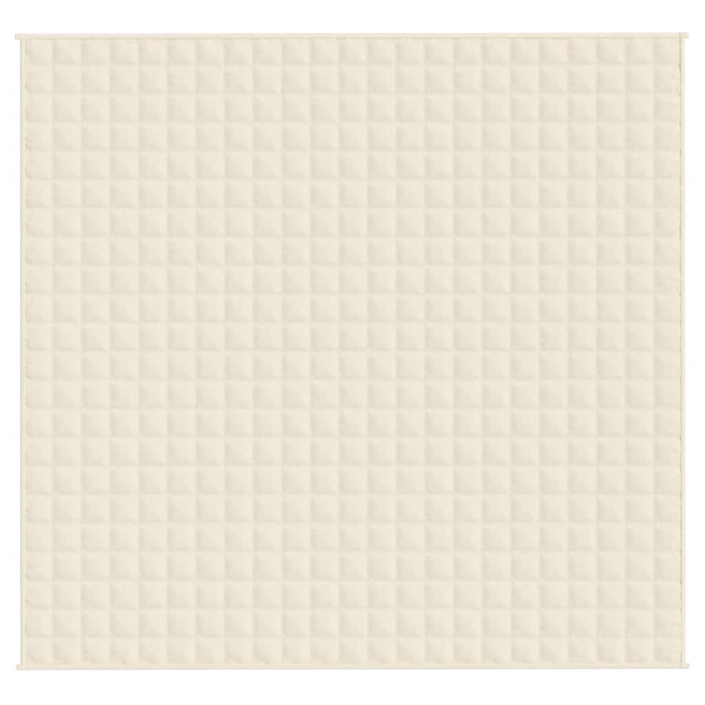 Teška deka svijetla krem 220x235 cm 11 kg od tkanine