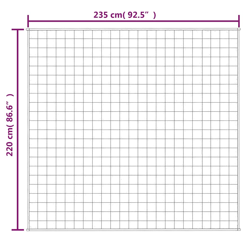 Teška deka svijetla krem 220x235 cm 11 kg od tkanine