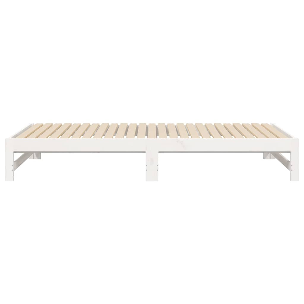 Dnevni ležaj na izvlačenje bijeli 100x200 cm borovina