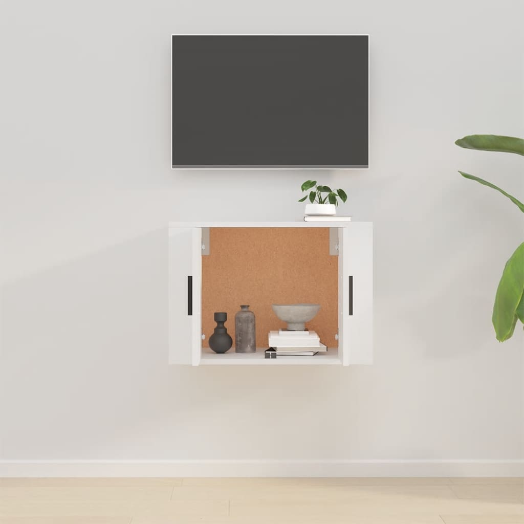 Zidni TV ormarić bijeli 57 x 34,5 x 40 cm