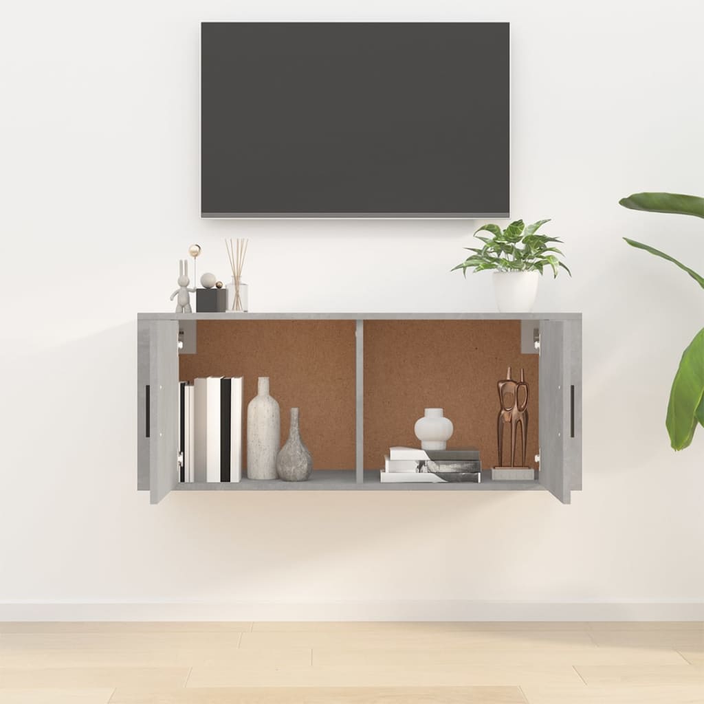 Zidni TV ormarić siva boja betona 100x34,5x40 cm