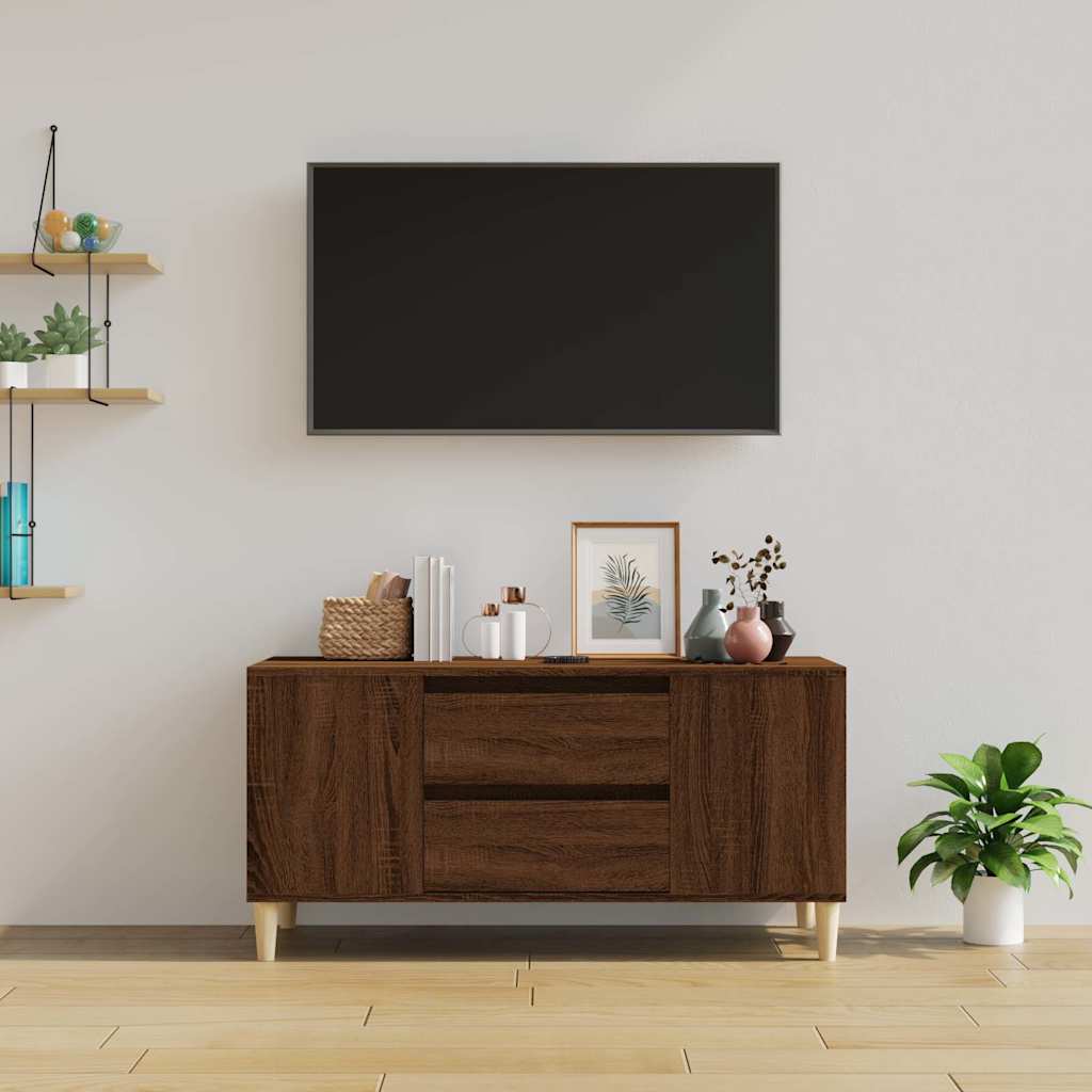 TV ormarić smeđi hrasta 102x44,5x50 cm konstruirano drvo