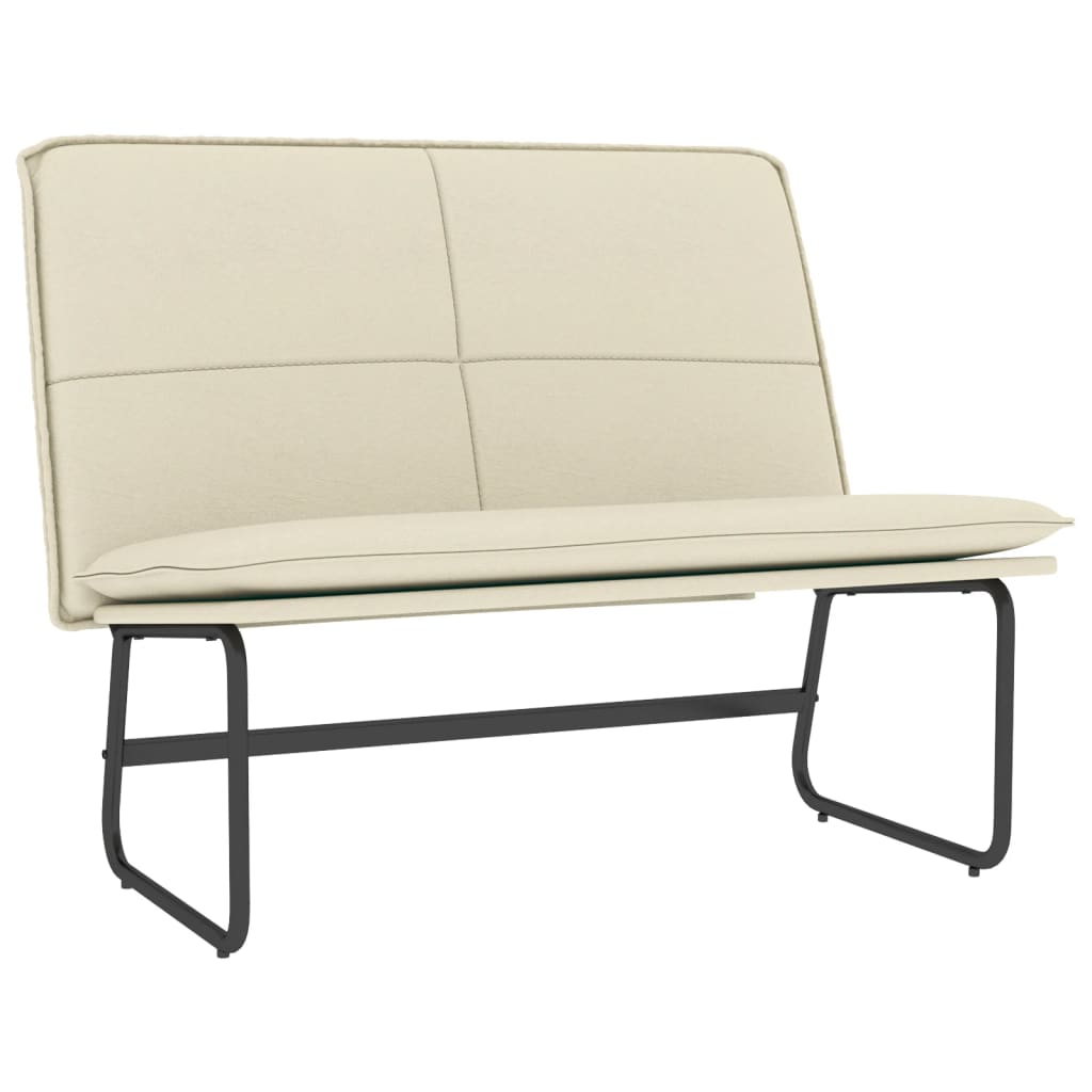 Klupa krem 100 x 75 x 76 cm od umjetne kože