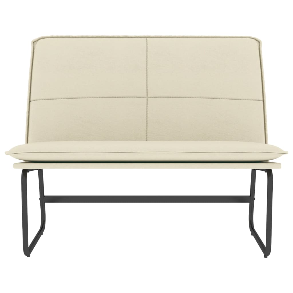 Klupa krem 100 x 75 x 76 cm od umjetne kože