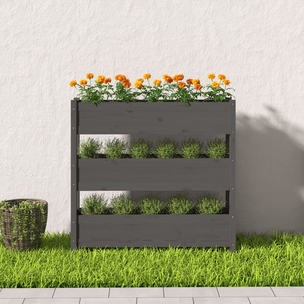 Sadilica siva 112 x 25 x 104,5 cm od masivne borovine