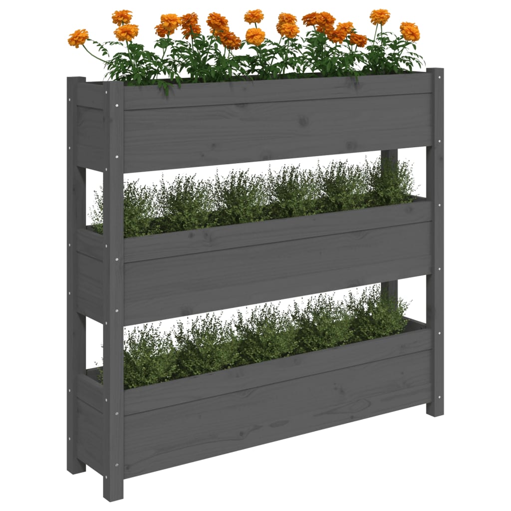 Sadilica siva 112 x 25 x 104,5 cm od masivne borovine