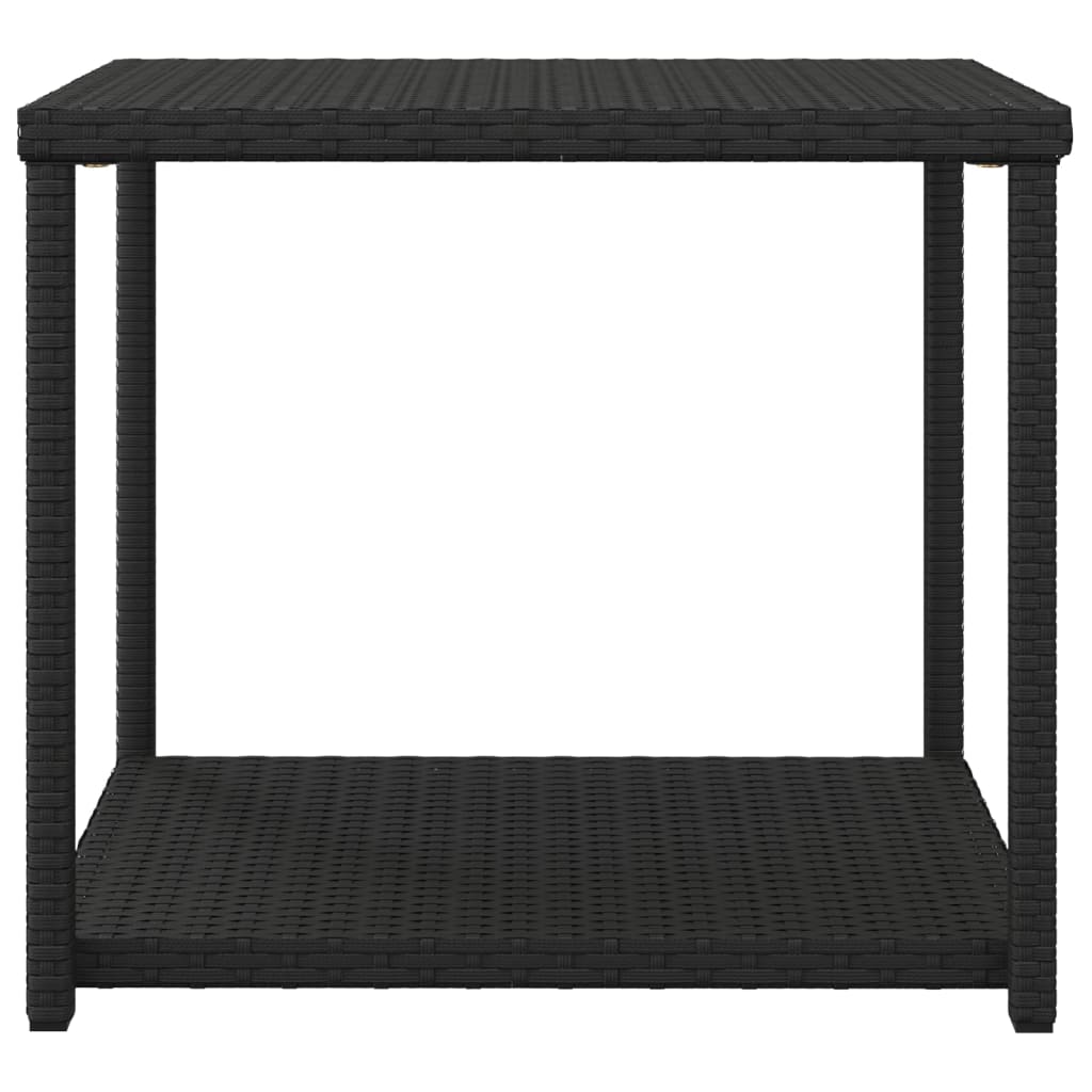 Bočni stolić crni 55 x 45 x 49 cm od poliratana