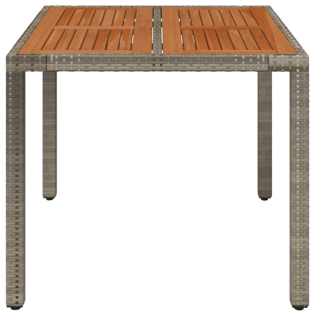 Vrtni stol s drvenom pločom sivi 90 x 90 x 75 cm od poliratana
