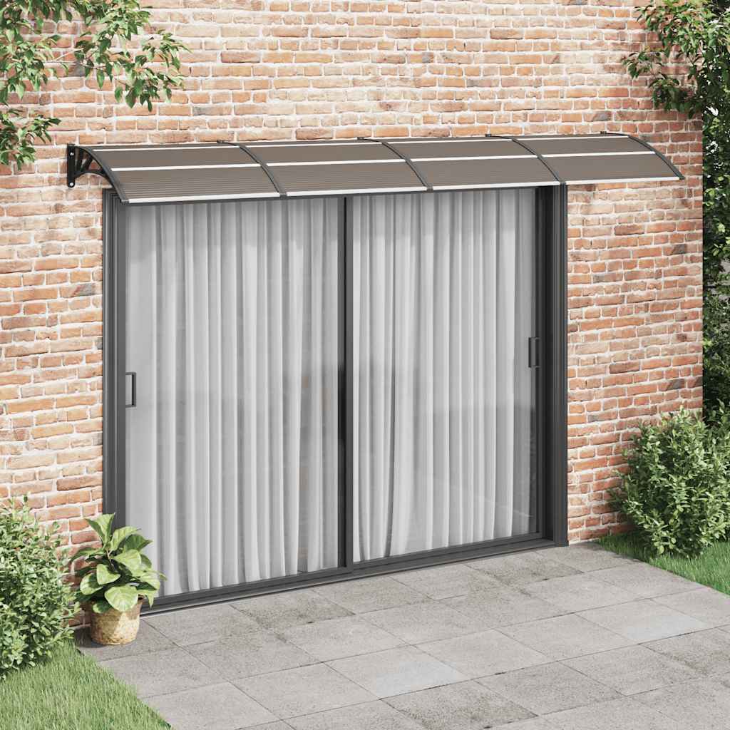Nadstrešnica za vrata Crna 350x100 cm Polikarbonat