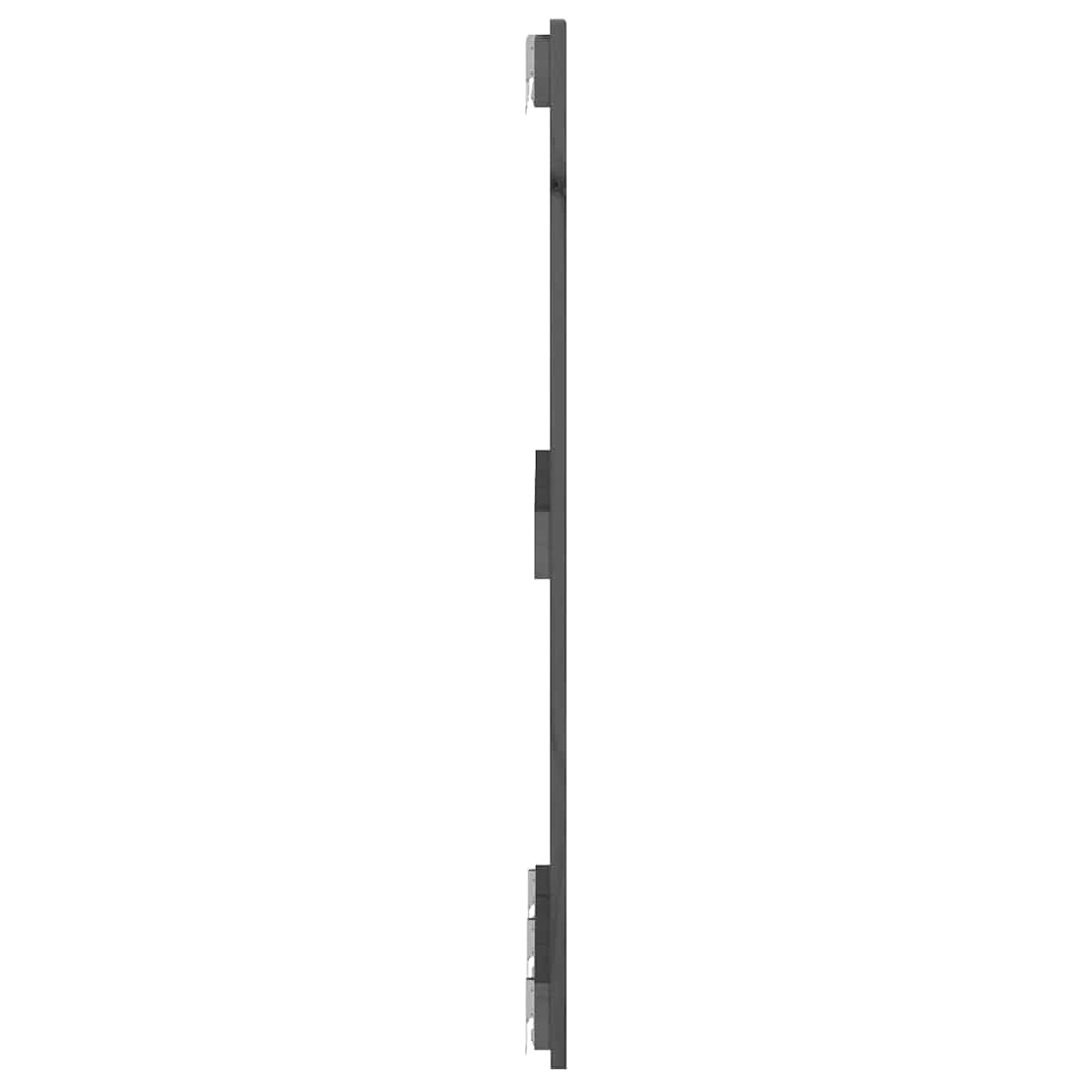 Zidno uzglavlje sivo 185x3x90 cm od masivne borovine